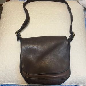 Vintage Coach brown leather bag
